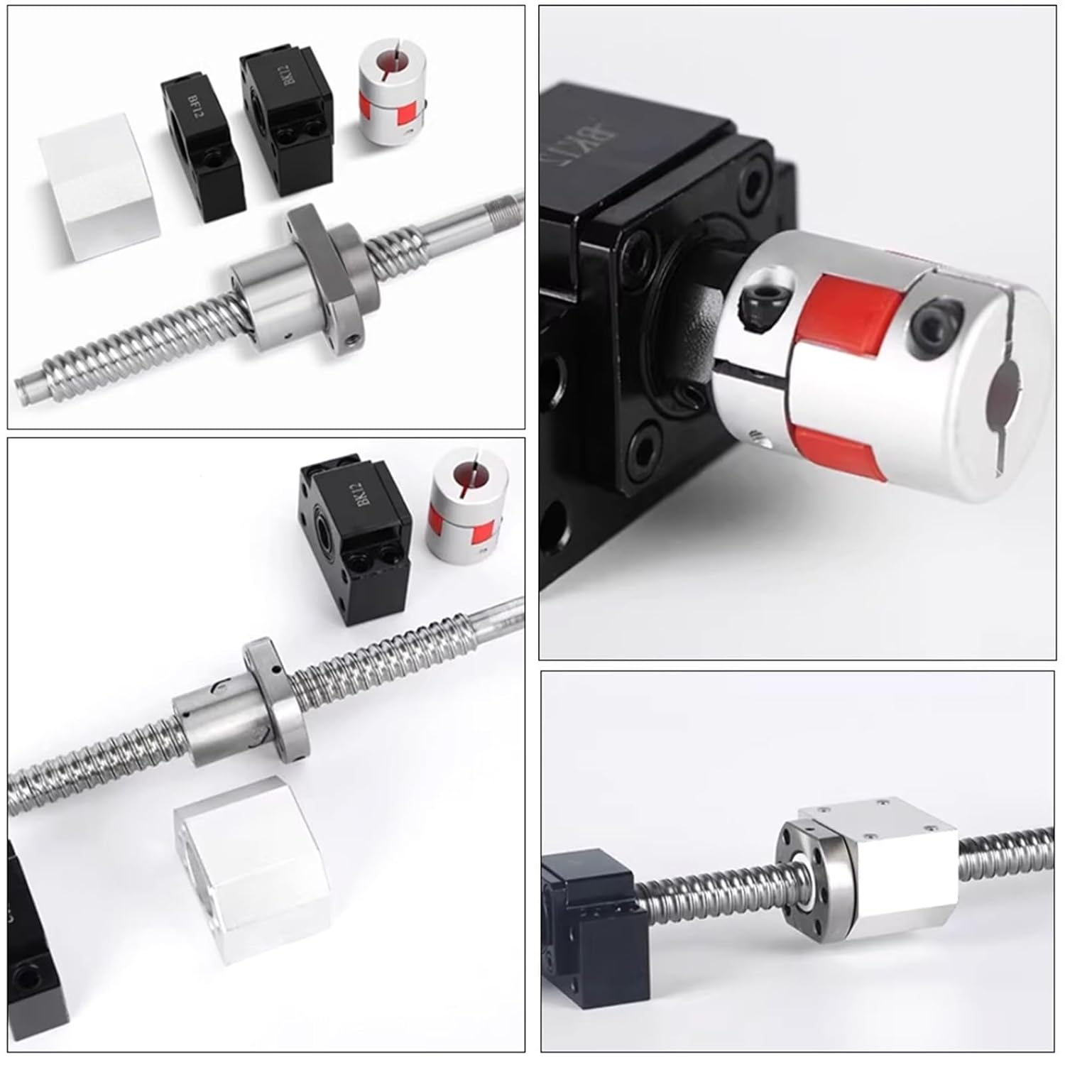 Linear Motion Ball Screw Machine Parts Ball Screw SFU1605 Length 1050-1500mm Ball Screw with Flange Single Nut BK12 BF12 End Machined Parts(1365mm)