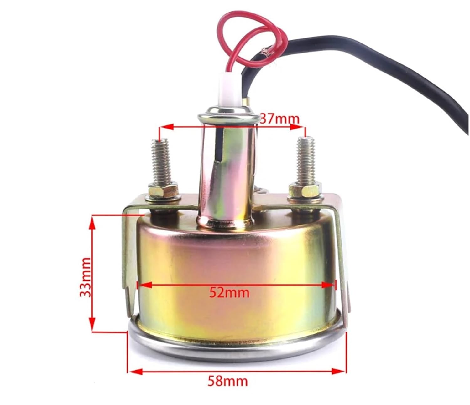 Automotive 52MM Mechanical Water Temperature Gauge 100-220 ℉ 12V Universal Instrument