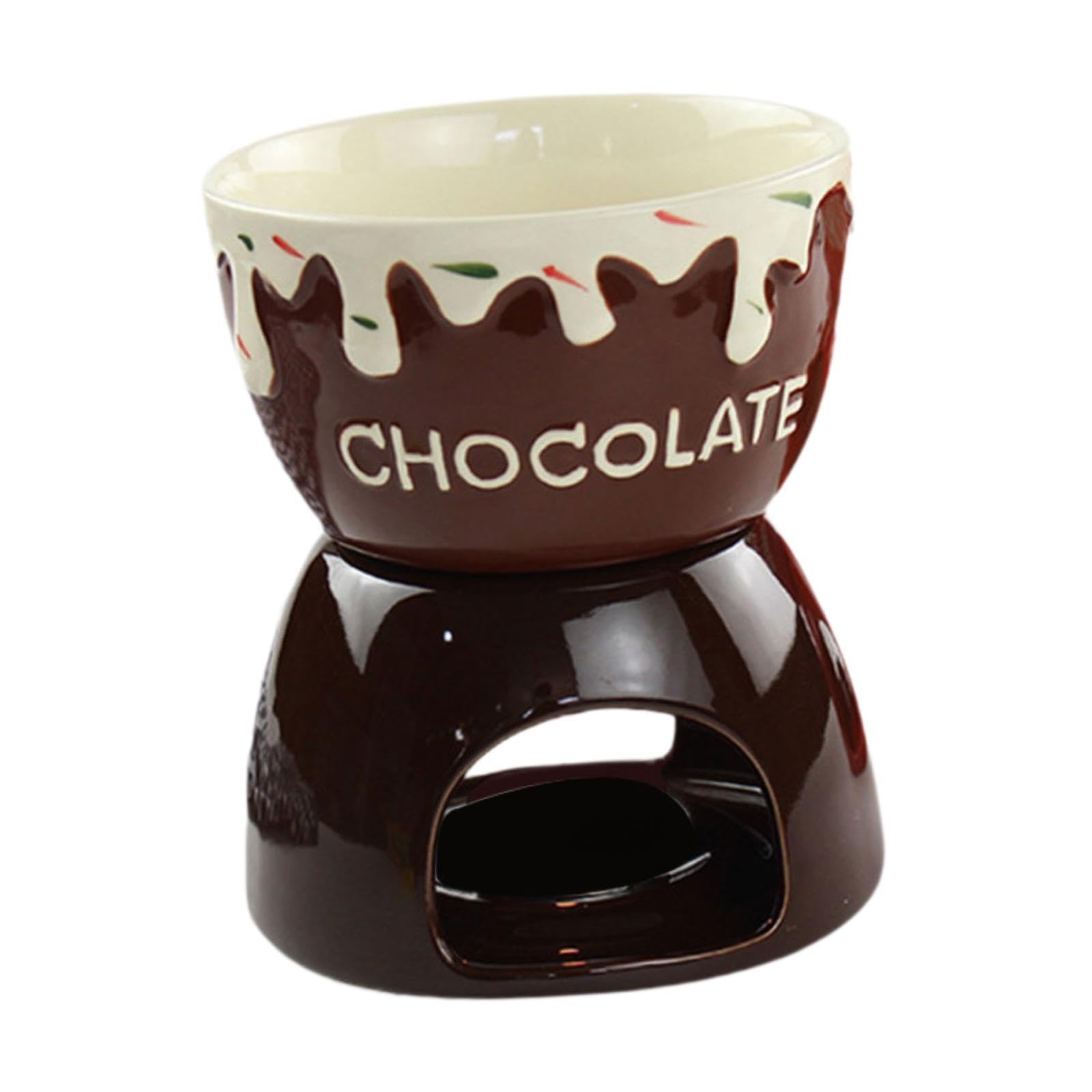 BNF Chocolate Fondue Pot Kitchen Appliances Butter Warmer Set for Caramel Butter Brown | Home & Garden 1