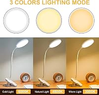 Mefine Olvasólámpa Csiptetős 20 LED Érintéses Szabályozás 3 Fényerő 3 Színhőmérséklet USB Tölthető Hajlékony Nyak Asztali Ágylámpa 8