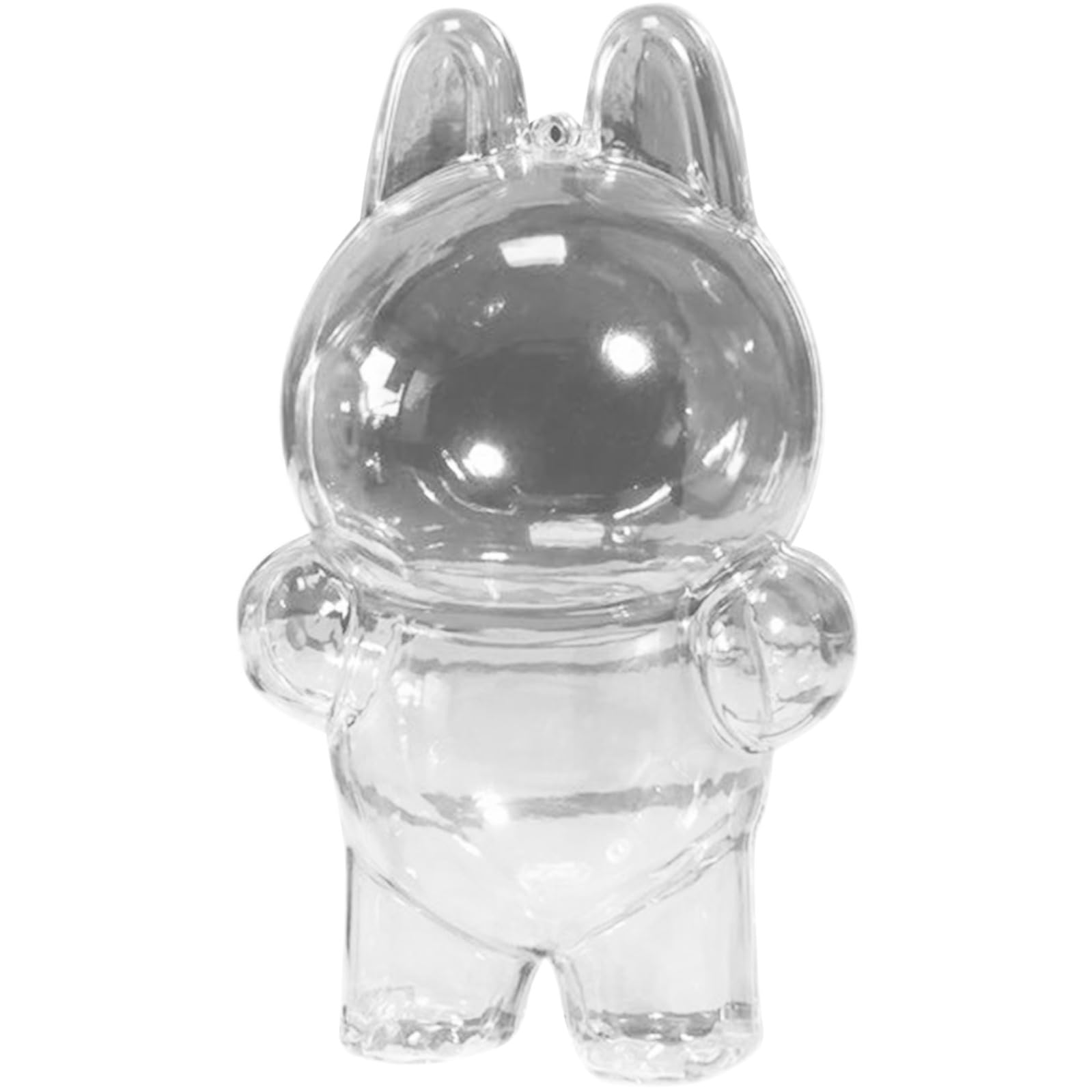 GIVOKE Clear Figure Display Bag with Keychain, Monsters Plush Figure Doll Clear Bag Outdoor Carrying Case for Mini Doll Collectors (A)