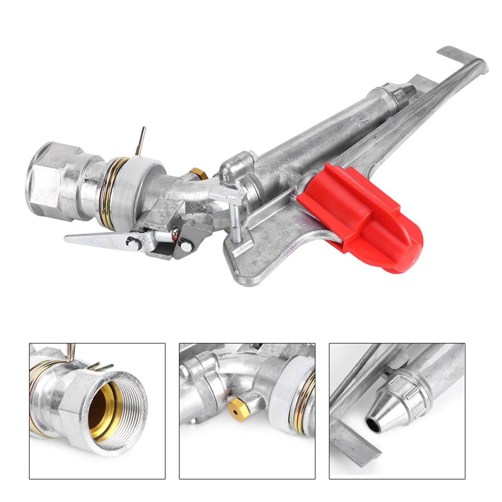 Tissting Irrigatore Rotante 1.5in DN40 con Filettatura Femmina per Giardino - Irrigatore a Oscillazione per Prati Parchi Spazi Verdi con Getto Regolabile e Ampia Copertura