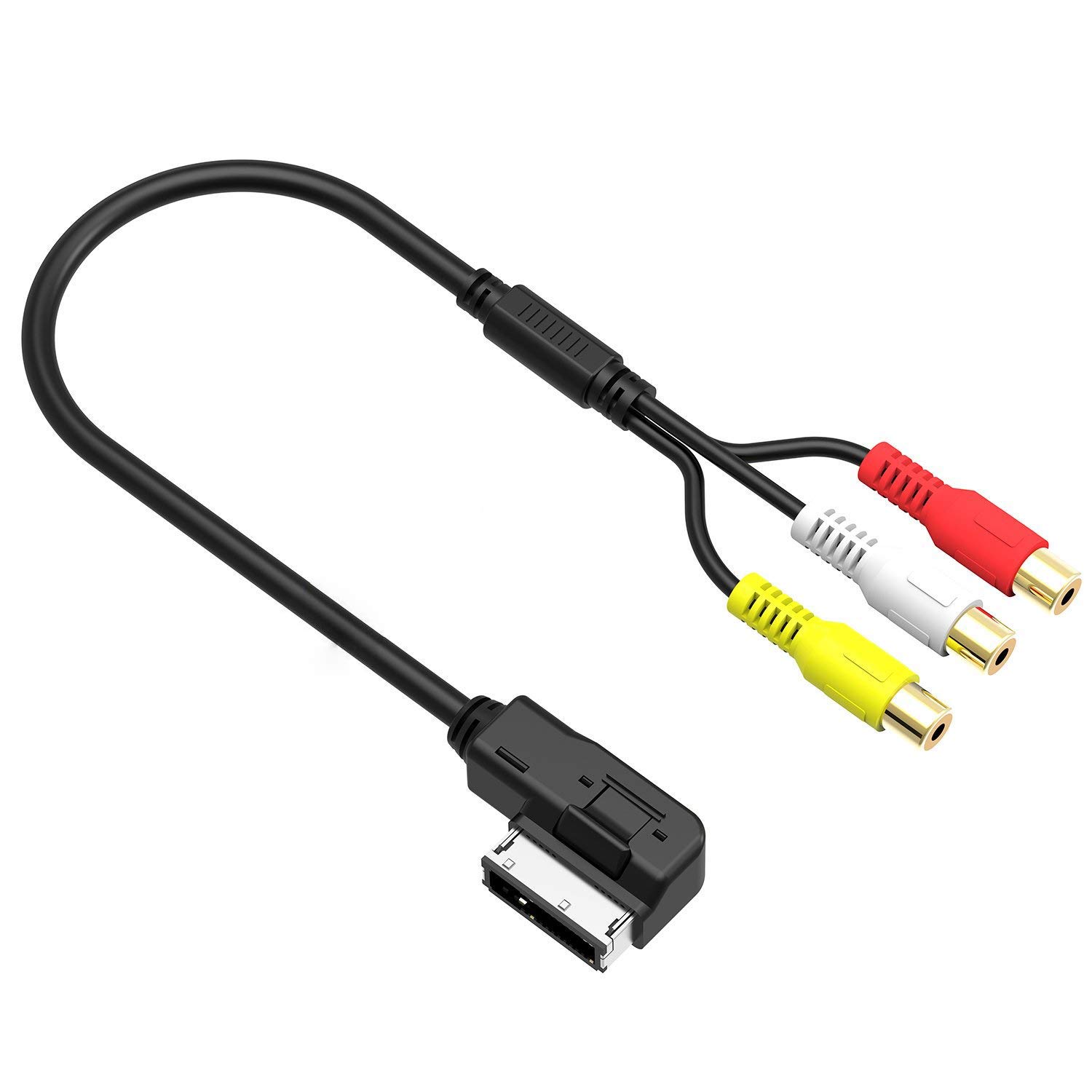 AMI MMI to RCA Audio Cable DVD Video Female Input Cord for A-udi A1 A3 A6 A7 A8 Q7 S7 VW Car, 3 RCA AMI Audio Video Cable