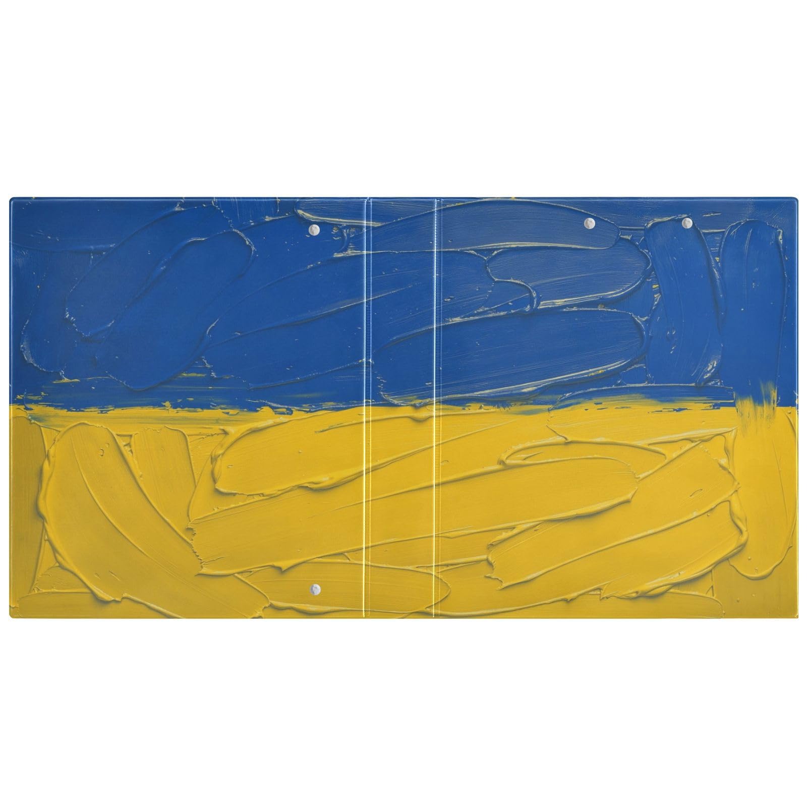 Peystean - Raccoglitore ad anelli rotondo a D da 3,8 cm con portablocco integrato, cartellina stampata su un lato, copertina rigida, confezione da 2 pezzi, bandiera dell'Ucraina