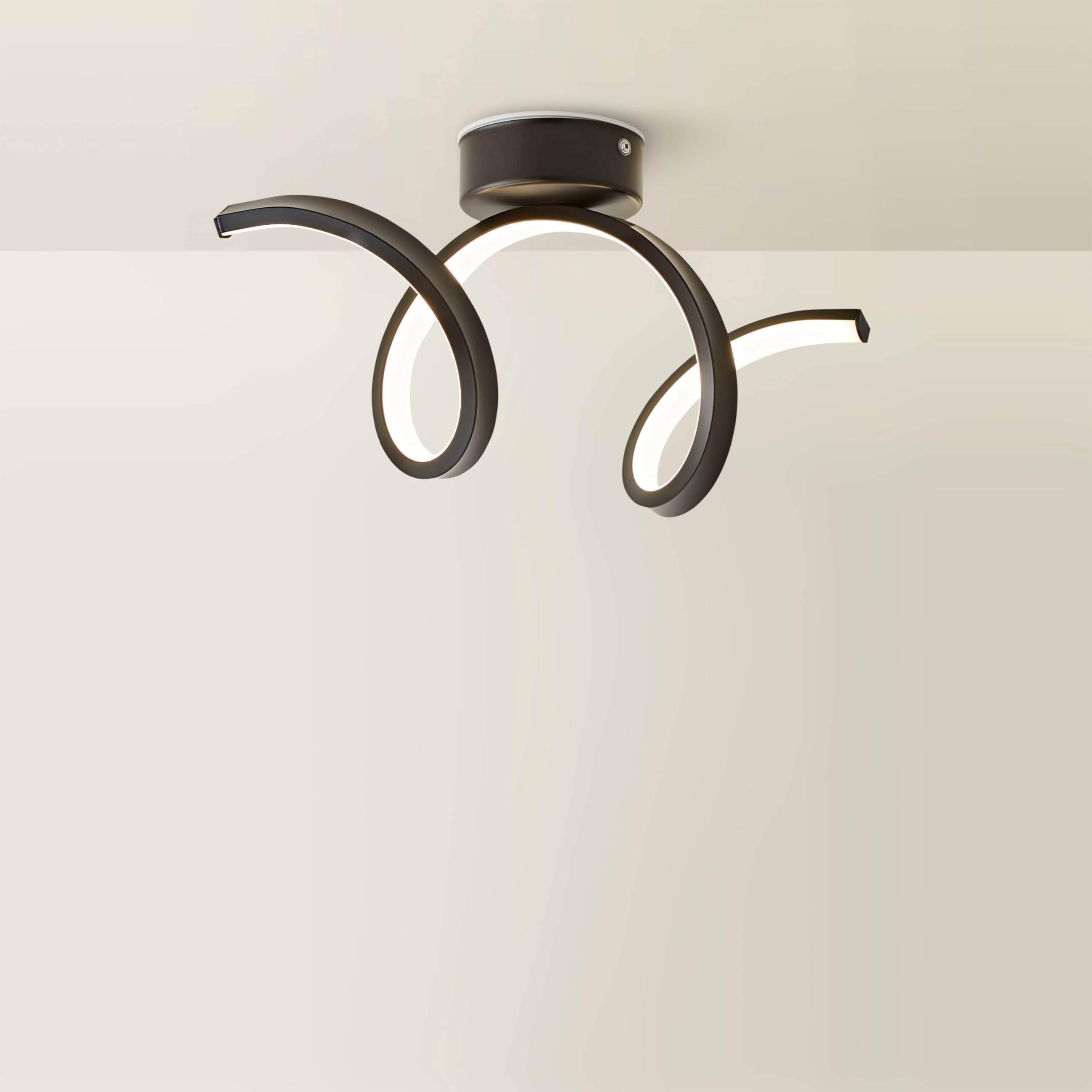 ValueLights | Matt Black Single Twist Wall Light Integrated LED | Outdoor Wall Lights, Home Décor & Improvement Essential | Mains Wired