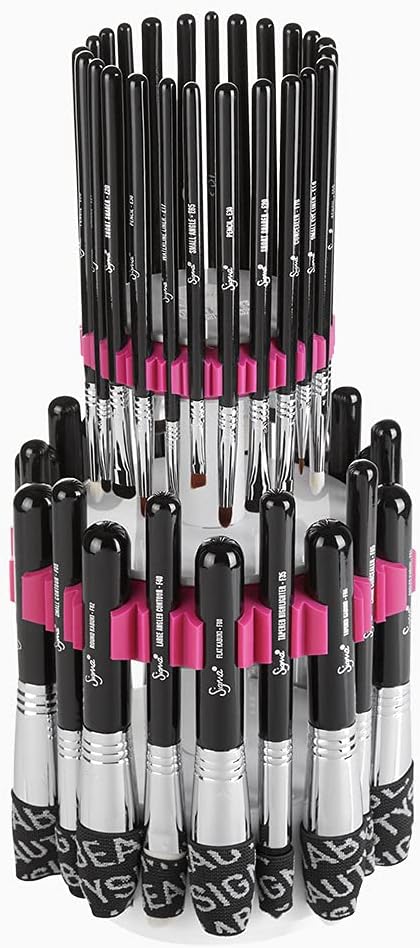 Sigma BeautyDry’n Shape Tower – Makeup Brush Drying Rack for Storing and Cleaning Face & Eye Makeup Brushes, Helps Dry and Restore Brush Head Shape (1 Unit, Holds Up to 44 Brushes)