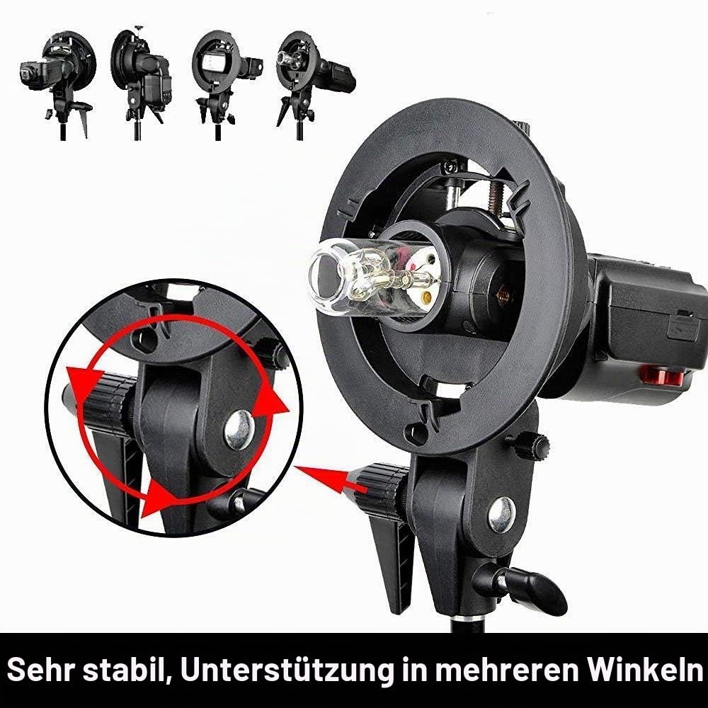 Bowens Godox S-Type Halterung für Softbox, Snoot, Beauty Dish etc. mit Bowens Halterung … (S-Type Bracket)
