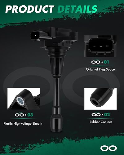 Miniatura 3 de SCITOO Paquete de bobinas de encendido para Nissan Armada 5.6L 2017-2019 para Infiniti QX80 5.6L 2014-2019 para Infiniti QX56 5.6L 2011-2013 IGC0082