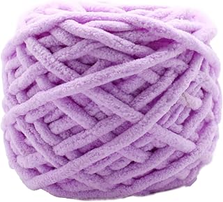 1 Roll 32M Coarse Wool Stick Needle Thread Weaving Blanket Slipper Thread Scarf Hat Scarf Thread Yarn Soft Wide Usage Polyester Hand Woven DIY Craft Crochet Yarn Light Purple
