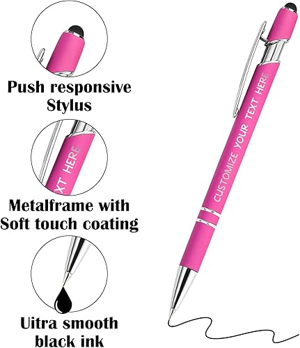 Miniatura 4 de 1 bolígrafo personalizado con lápiz capacitivo, bolígrafos personalizados con grabado gratis, bolígrafos personalizados con nombre comercial,
