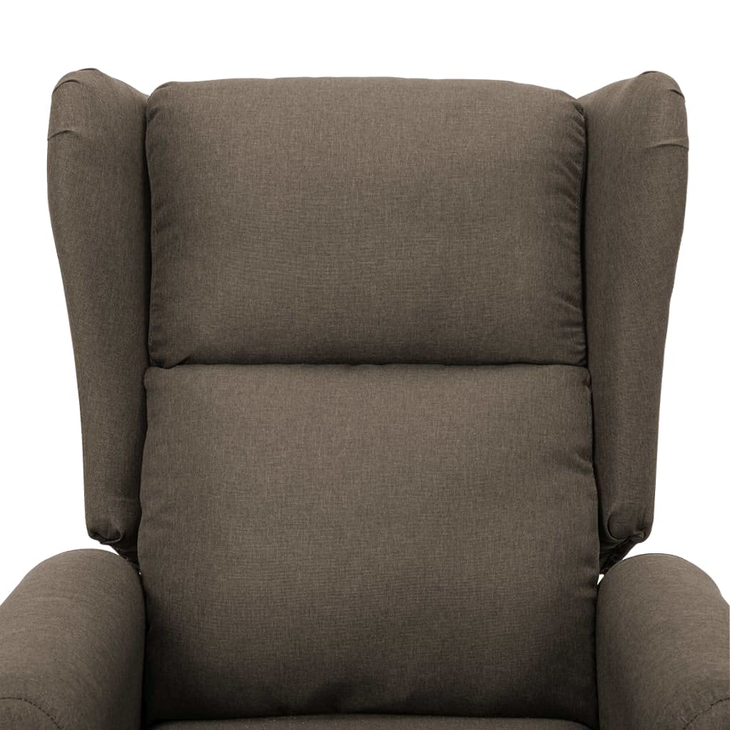 vidaXL Poltrona Massaggiante Alzapersona Poltroncina per Massaggi Divano Singolo Massaggiatore Sedia TV Arredamento Grigio Talpa in Tessuto