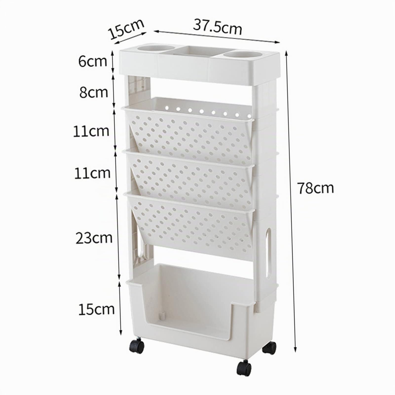 BestAlice Scaffale Mobile con Ruote, Scaffale per Libri a 5 Livelli, Libreria Unica Mobile Rimovibile, Scaffale Organizzativo Girevole in Plastica di Grande capacità(Rosa)