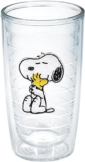 Tervis Peanuts Snoopy and Woodstock Tumbler, 16-Ounce, Clear, No Lid -