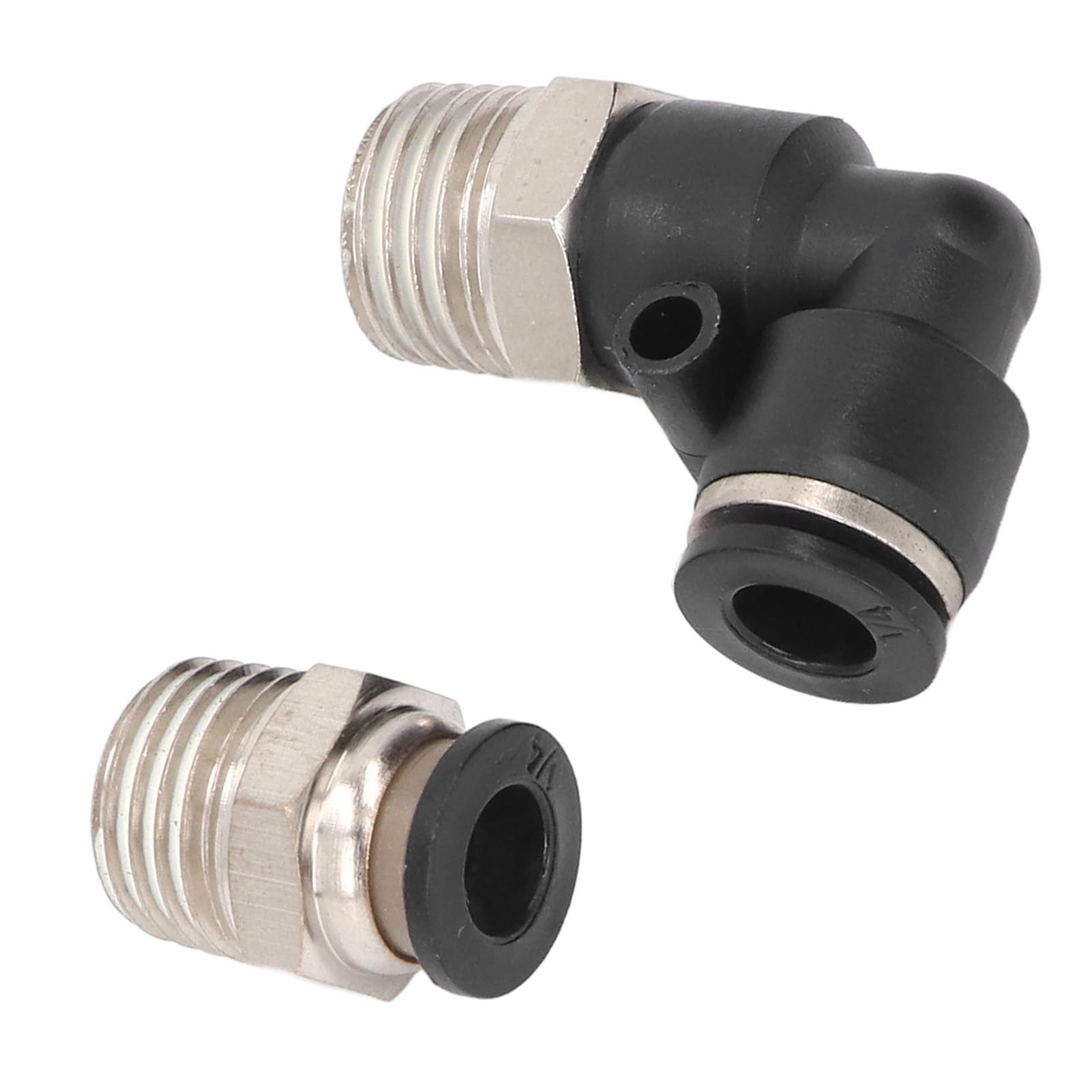 Kit di Raccordi Pneumatici da 30 Pezzi Kit di Raccordi Pneumatici a Collegamento Rapido Connettori per Tubi dell'aria Tubo da 3/8 Pollici OD X Filettatura NPT da 1/4 Pollici per PU PA PE