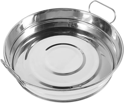 Dinnerware Sets Round Snack Tray Stainless Steel Serving Plate Easy Clean