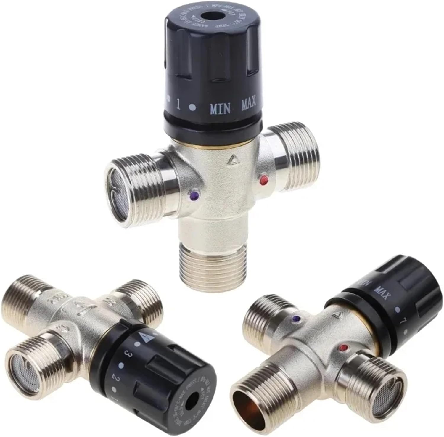 3/4インチ 3方サーモスタット混合弁 ソーラー温水器用バルブ 温度調節バルブ DN20