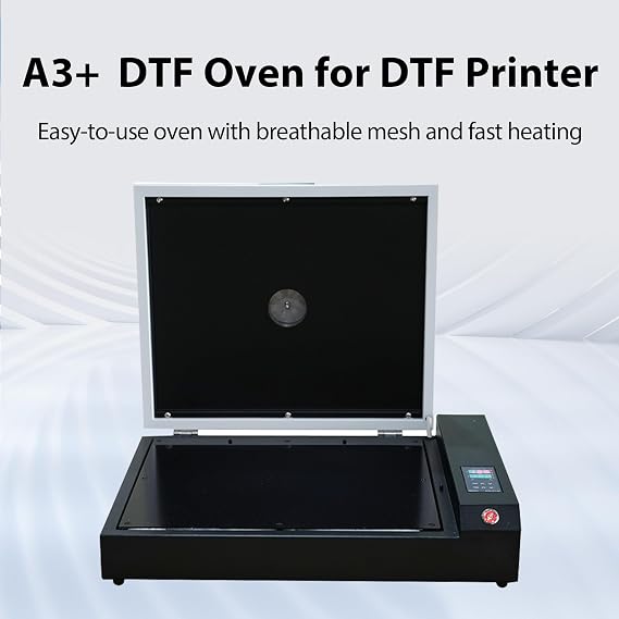 DTF Printer A4 High-Speed Transfer Machine with White Ink Mixing System and Roll Feeder for DIY T-Shirts(DTF Printer+Oven+6 * 250ml Ink+Roll Films+ DTF Powder)