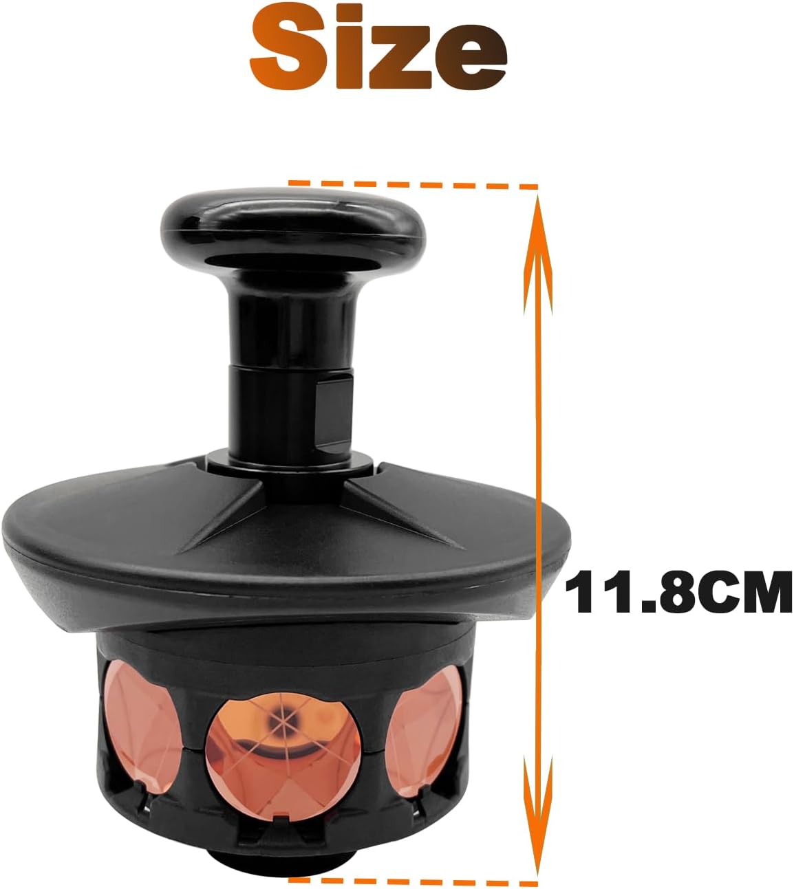 360 Survey Prism Compatible with Storage Bag, Red Film 360 Surveying Prism Compatible with Trimble Total Station Prism Reflector