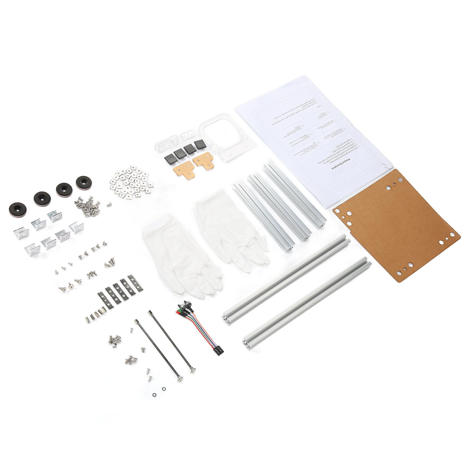 Generic Komputer ITX Wspornik Otwartej Obudowy Dobre Odprowadzanie Ciepła Goła Rama do Użytku Domowego DIY Stop Aluminium 315x210mm (SILVER)