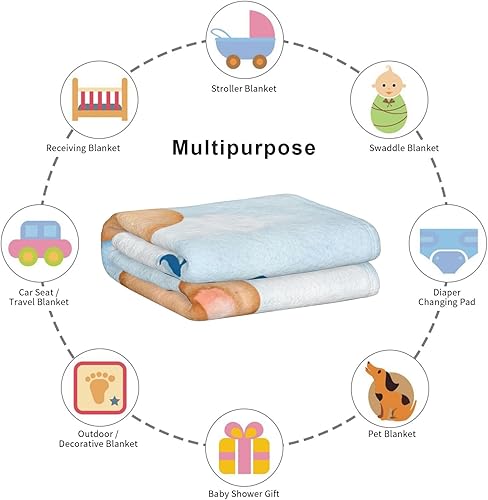 Miniatura 4 de Manta de bebé personalizada con nombre, manta de envolver personalizada con nombre para niñas y niños, recién nacidos, regalos para niños pequeños