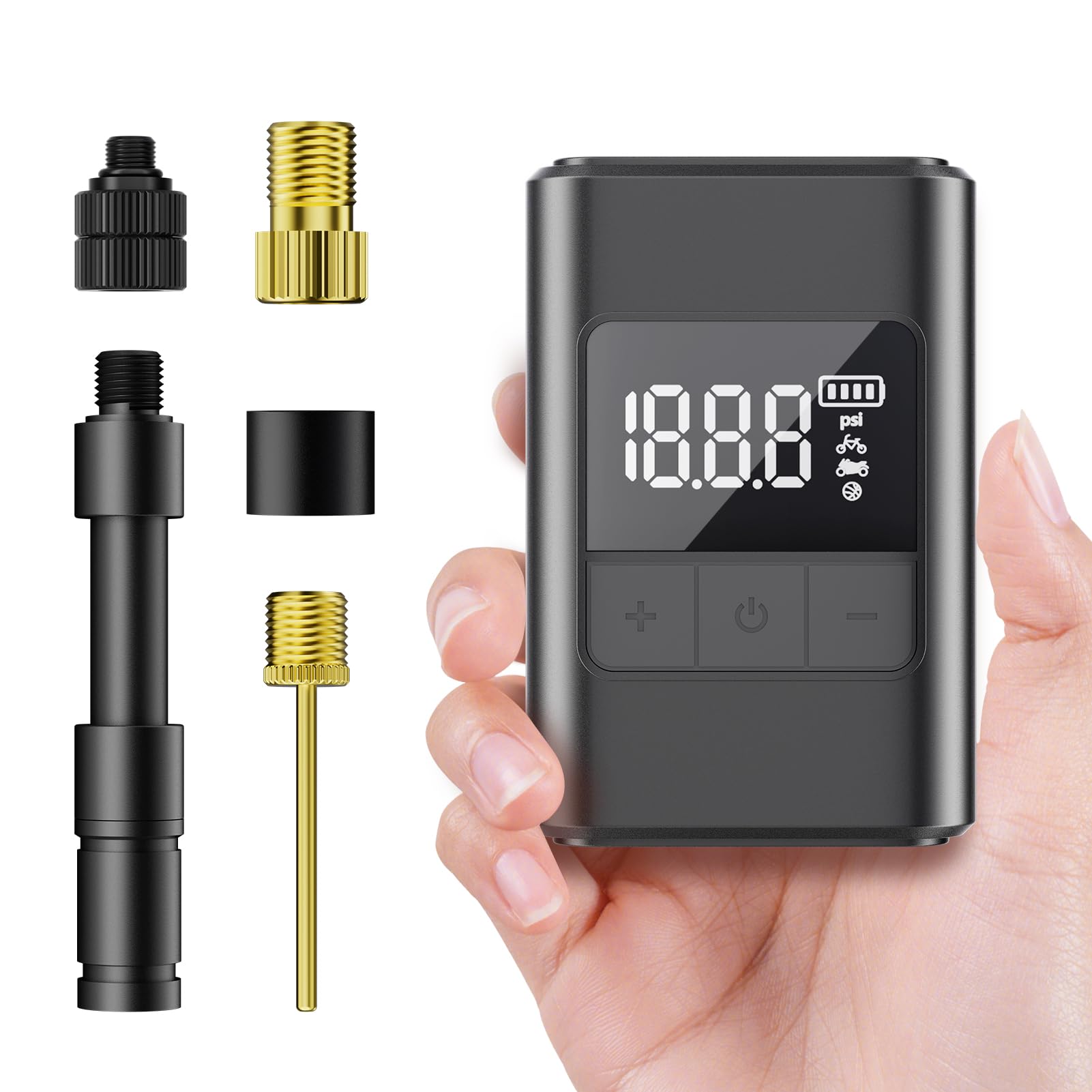 Photo 1 of 160PSI Electric Mini Bike Tire Pump with Digital Display Fast Bicycle Pump