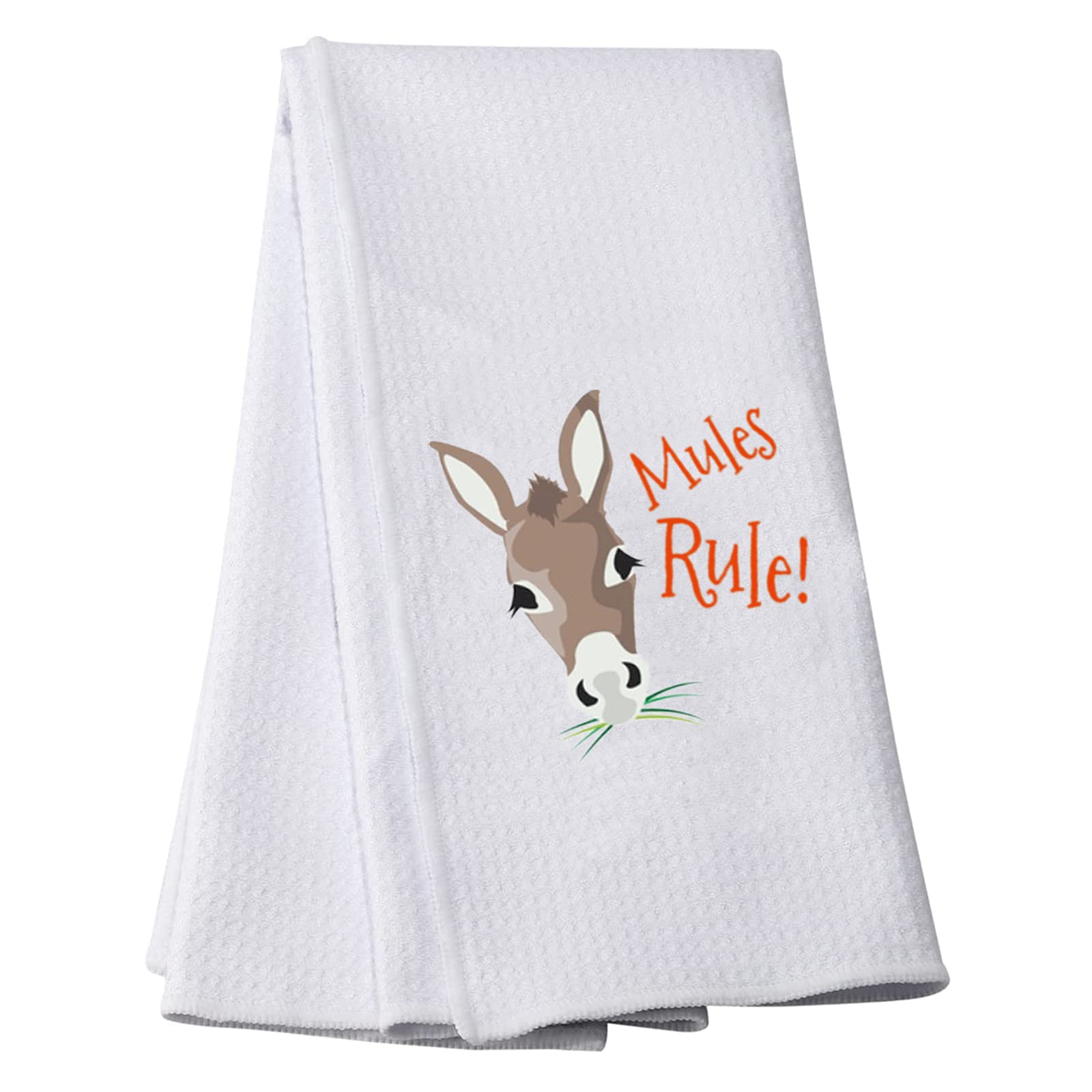 MEIKIUP Funny Mule Kitchen Towel Mule Lover Gift Backyard Farmer Gift Donkey Mule Girl Gift Mules Rule Hostess Towel Housewarming Gift (Mules Rule