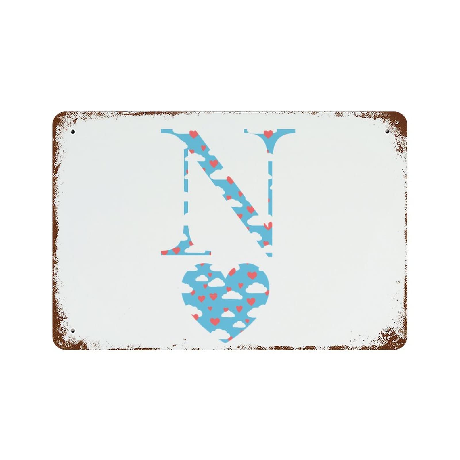 Panneau Saint-Valentin avec initiales N Signs pour sublimer l'ambiance de votre bar ou cuisine