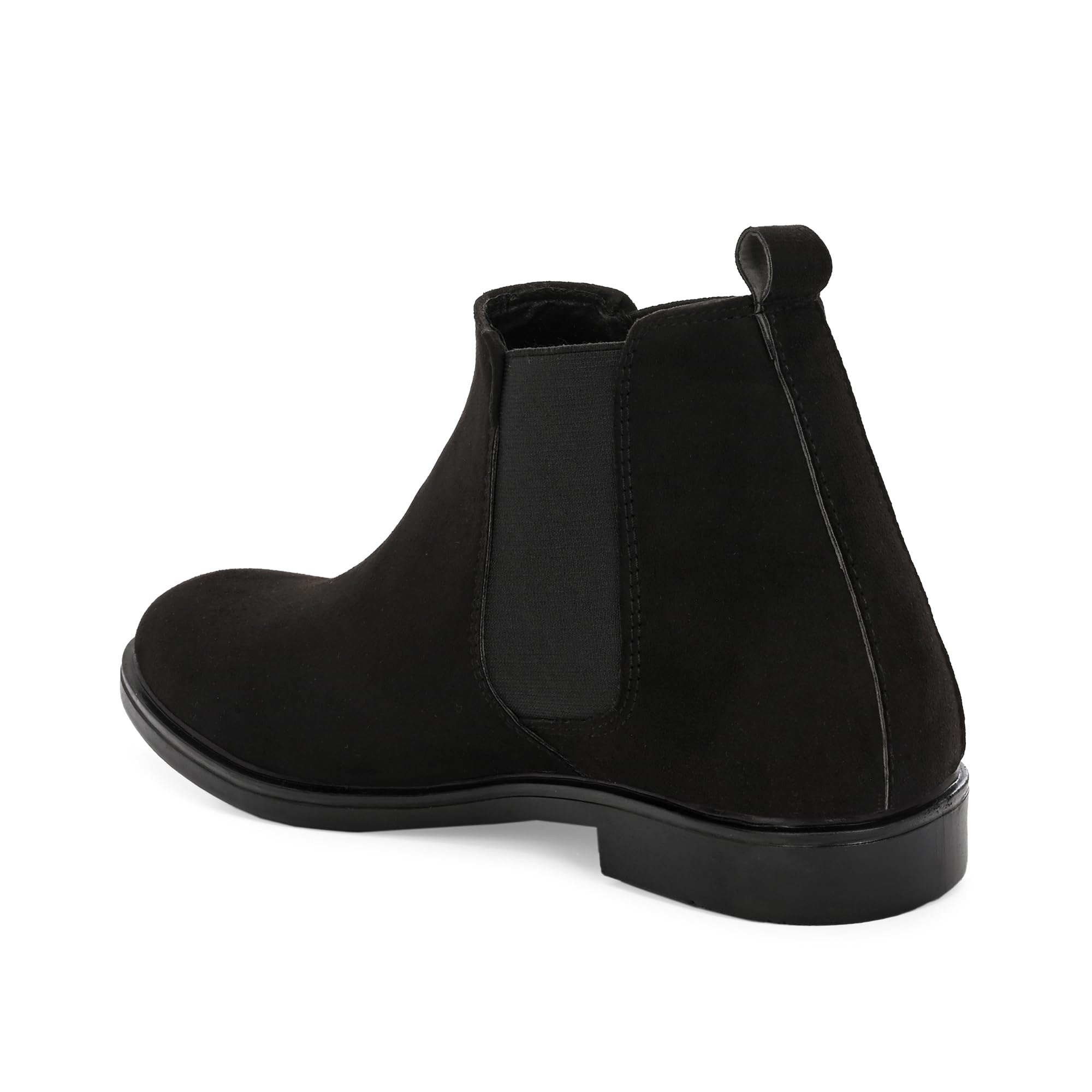 Men Premium Chelsea Boots | Slip on Ankle Length Casual and Formal Boots | Synthetic Leather Black Footwear-image-44