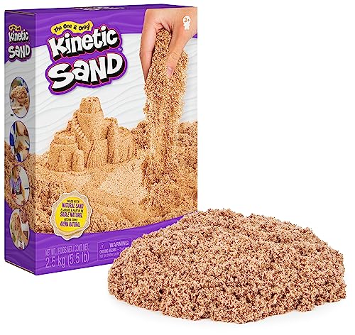 Kinetic Sand, Sachet de 2,5 kg de entièrement Naturel Brun pour mélanger, sculpter et créer, pour Les Enfants à partir de 3 Ans