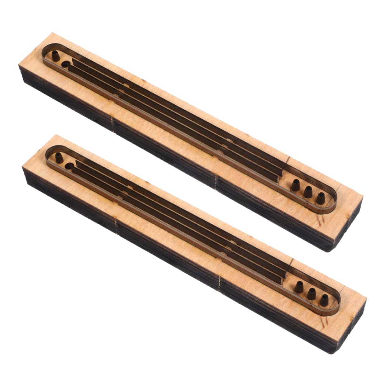 SHINEOFI Plantilla de Corte de Metal 2 Piezas Diseño de Precisión para Pulseras de Cuero de 3 Hilos para Proyectos de Bricolaje y Manualidades en Cuero