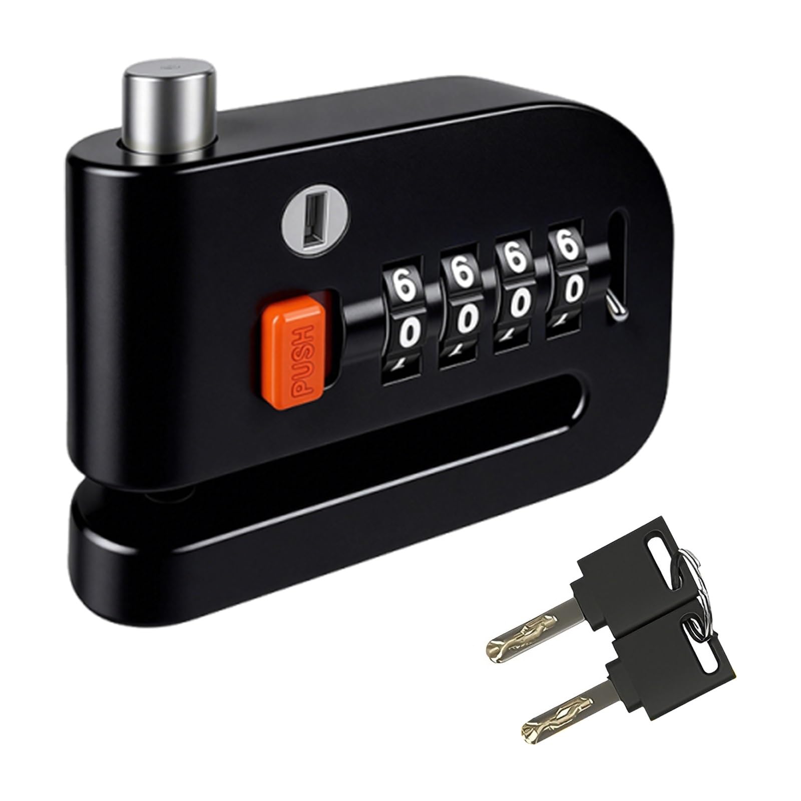 Motorcycle Handlebar Lock Motorcycle Lock Anti-Theft Waterproof Alarm Protection Padlock Reinforced Motorbike Lock Security(Black)