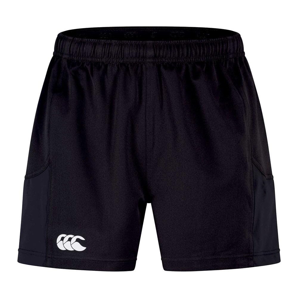 Canterbury Men's Advantage Rugby Shorts 2.0 | Elasticated Waist | CCC Logo Gym Shorts, Black, 3XL