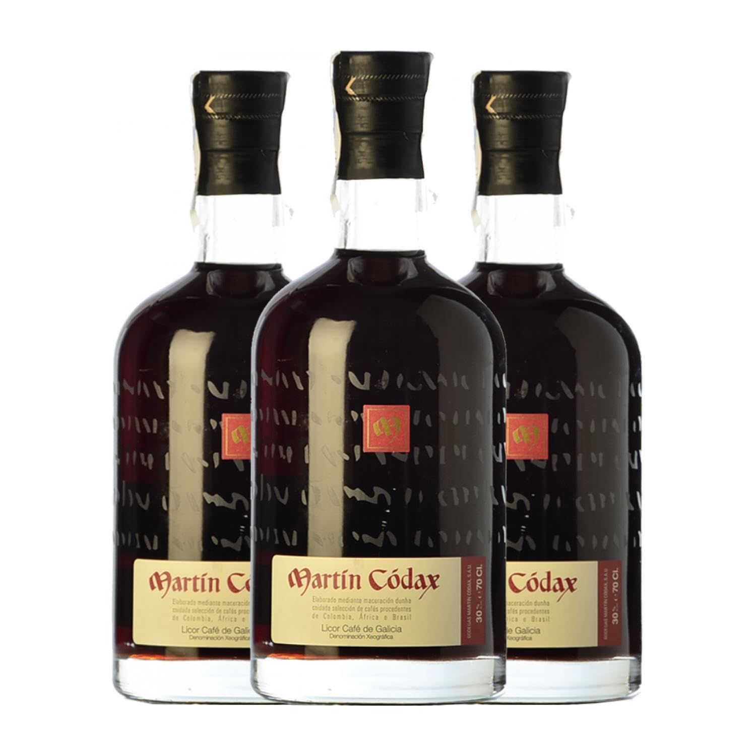 Licores Martín Códax Orujo de Café 70 cl (Caja de 3 Botellas de 70 cl)