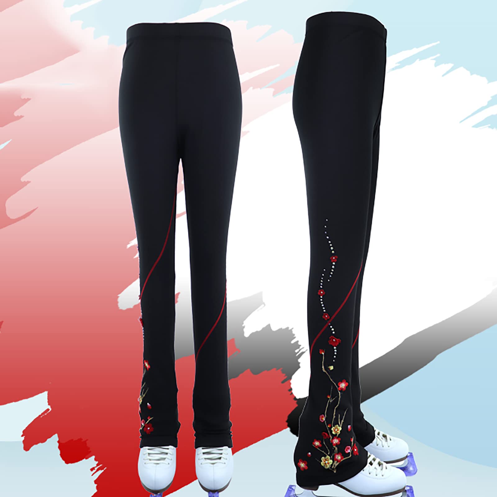 Youthful flying Kunstschaatsen jas met broek dames hoge rekbare schaatsen trainingskleding (maat: XL, kleur: blauw