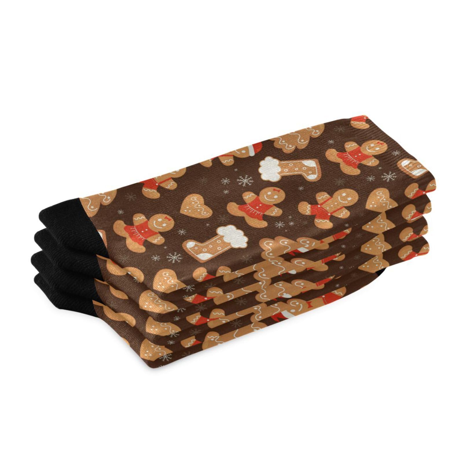 Wusikd Cute Christmas Gingerbread Socks for Women and Men Cookies Gingerbread Man Long Socks for Athletic Running 2