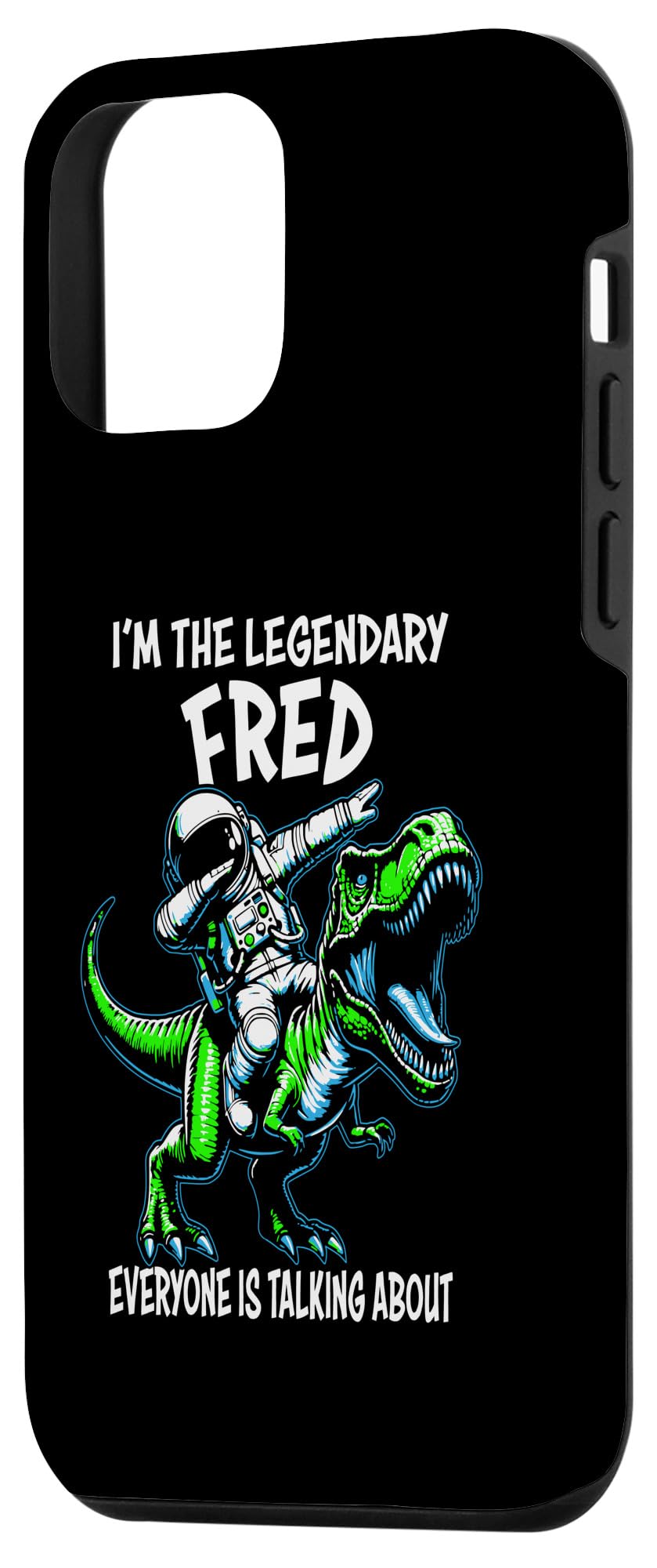 iPhone 12 mini I'm The Legendary Fred Funny Astronaut Dinosaur Cartoon Case - Image 2