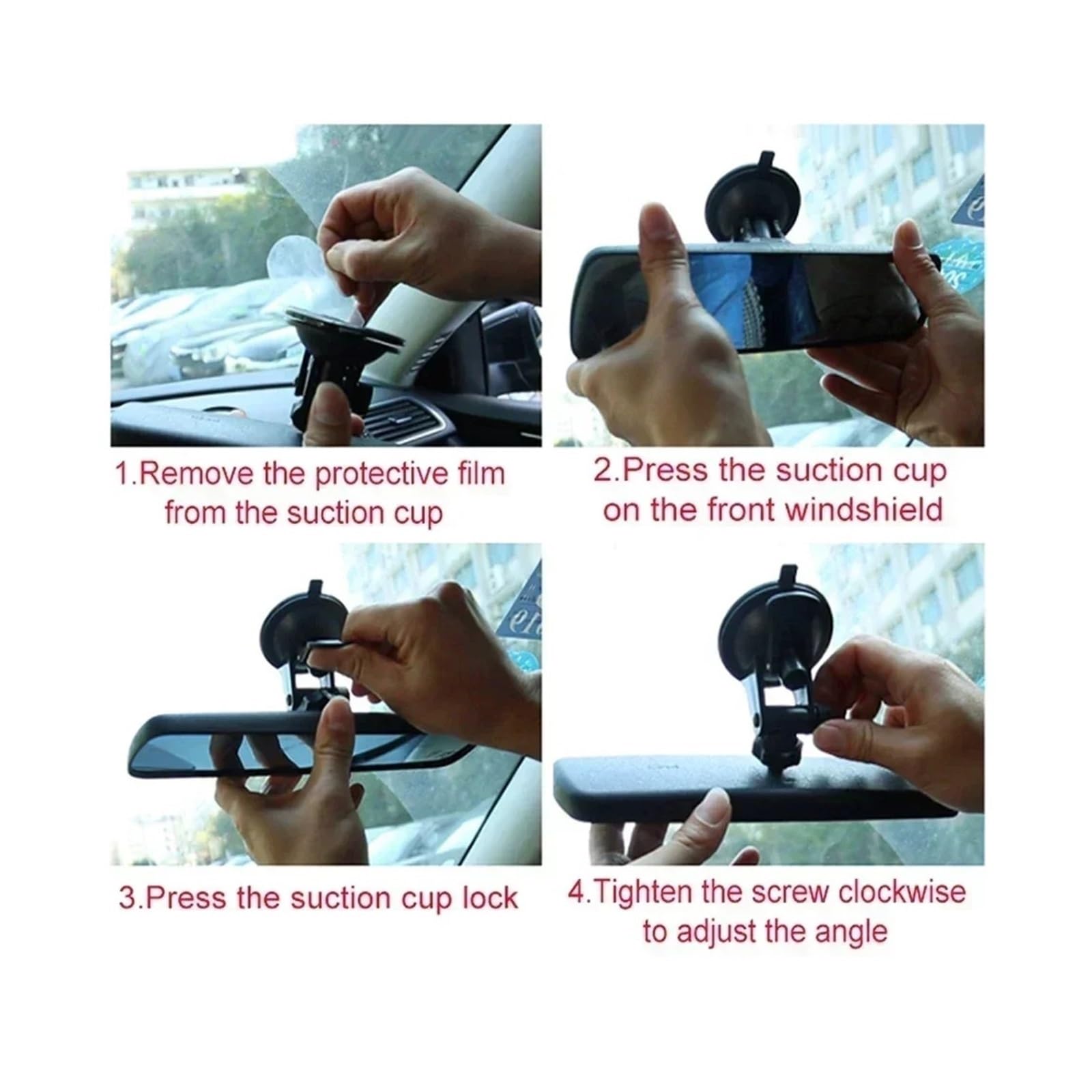 Babyspiegel Rücksitz Auto-Rückspiegel, Verstellbar, Panorama-Fahrzeugrückspiegel, Teile Mit Saugnapf, Dekor, Innenzubehör