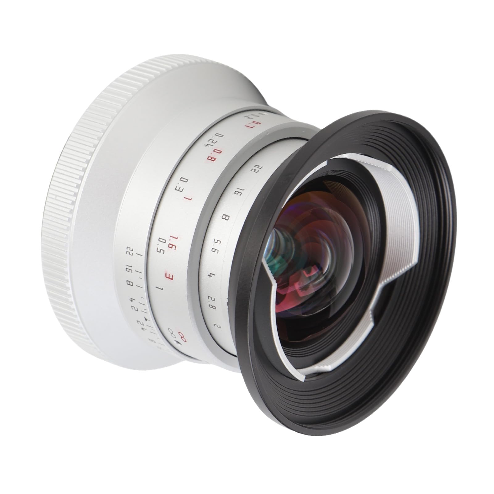 12 Mm F2.0 Manual de Apertura Grande Focus Prime Lens Z Mount para Escenas Nocturnas y Retratos (Silver)