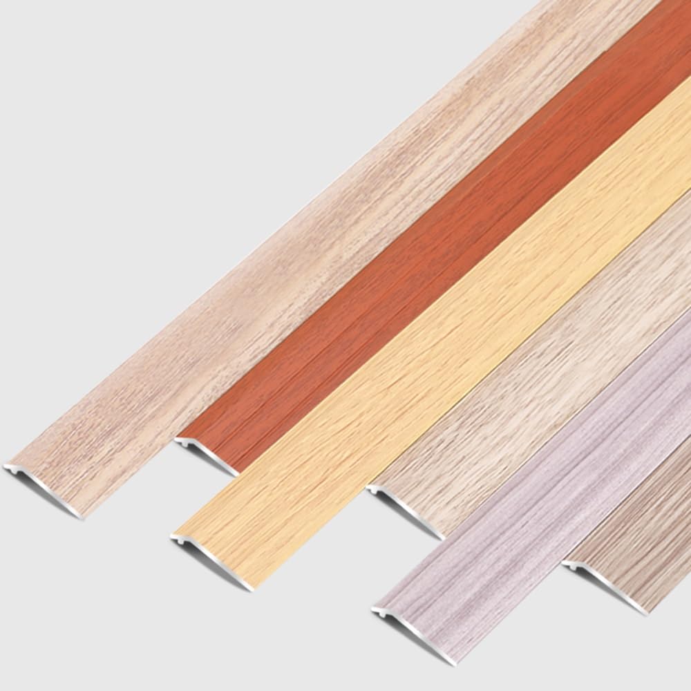 Bande de Transition pour seuil, 91 cm (36 po), Bande de Transition pour seuil de Porte en Aluminium, Rampe de seuil, réducteur pour Porte/Tapis/carrelage/seuil, cannelure Extra Large (Marron, Largeur