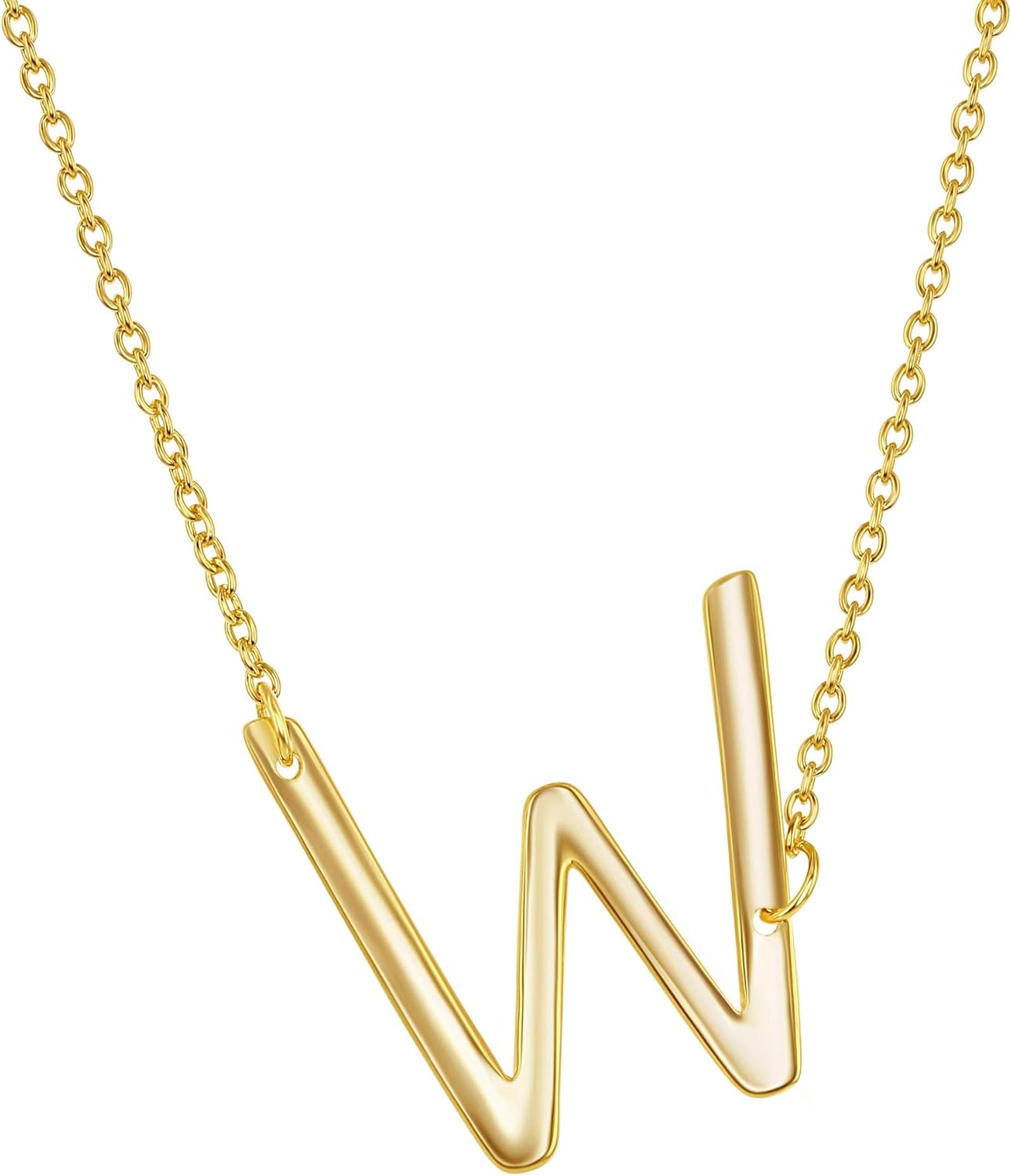 Sideways initial necklace amazon Clearance