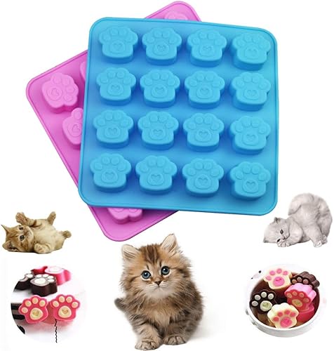 Miniatura 6 de PIVHWIR Moldes de silicona antiadherentes de grado alimenticio para chocolate, dulces, golosinas para perros, gelatina, cubitos de hielo (4