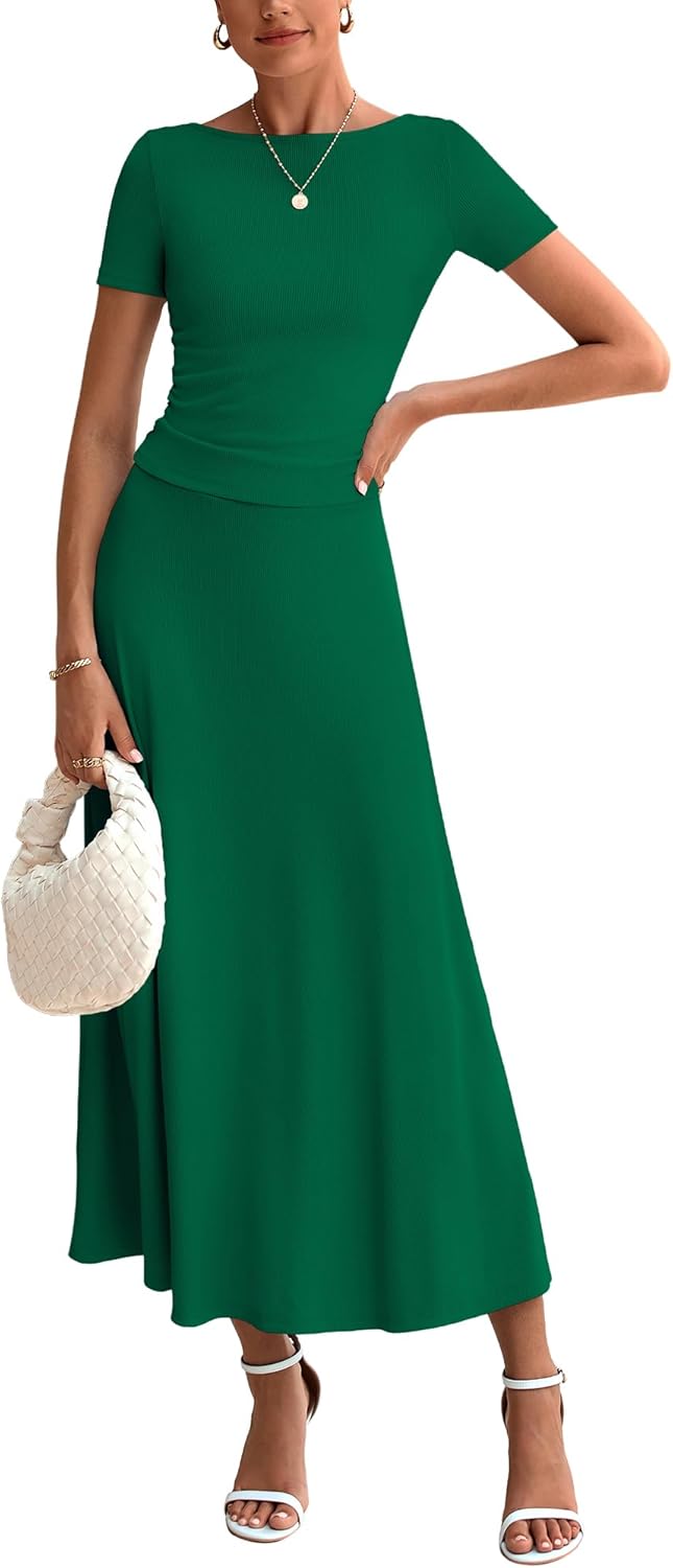BTFBM 2025 Women’s Summer 2 Piece Outfits Bodycon Maxi
