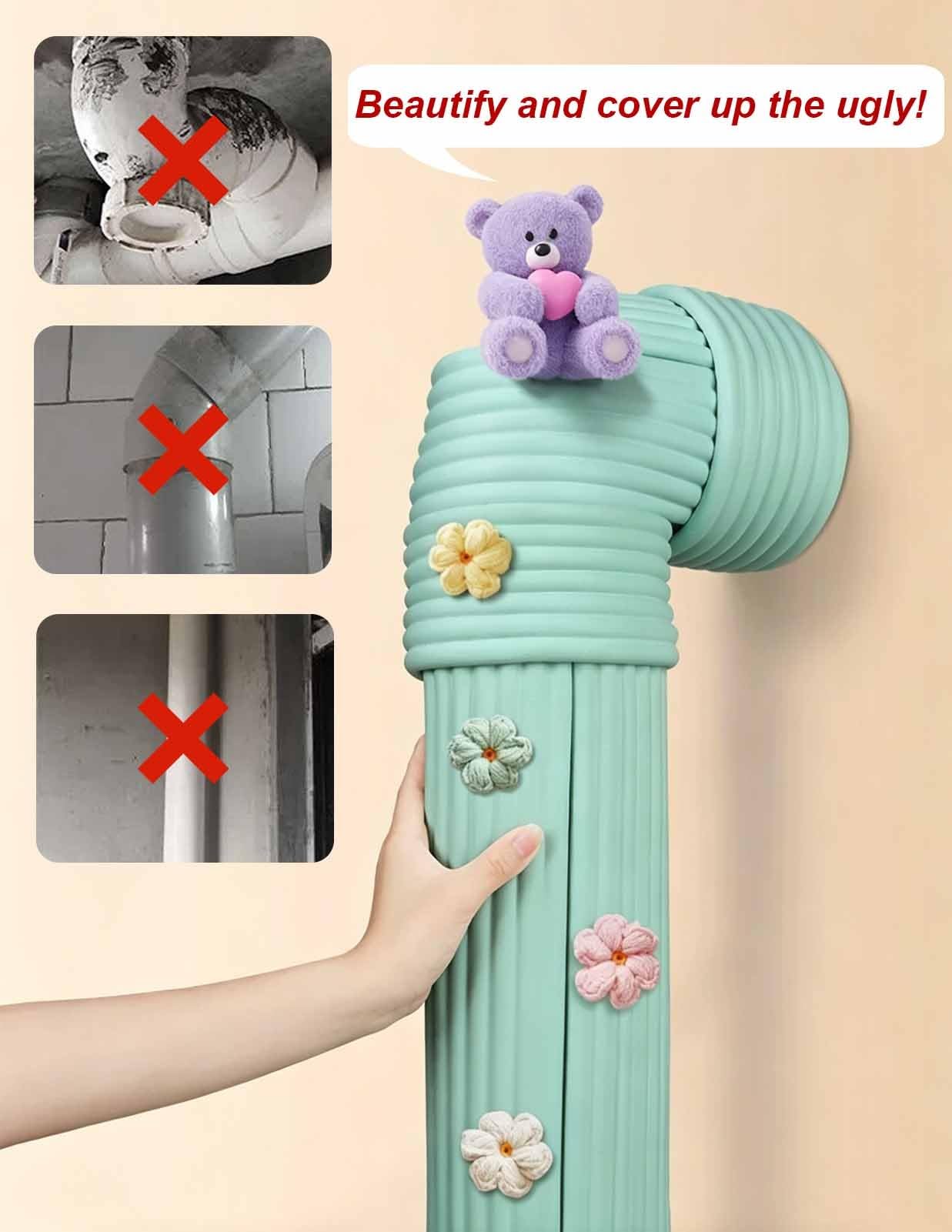 Almohadilla Poste de Baloncesto Acolchado Largo para Postes de Baloncesto, Protector de Columna para Disimular Imperfecciones, Funda para Postes de Baloncesto Redondos/Cuadrados(Light Pink,10pcs)