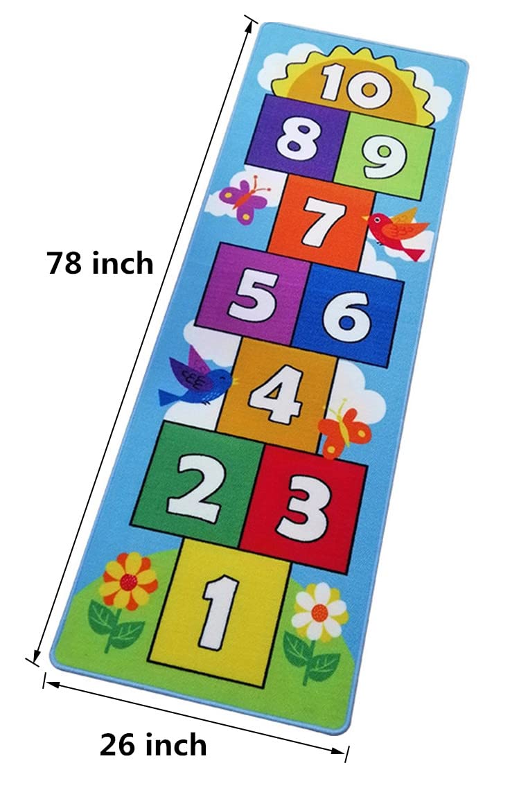 UUZEAI Tapis De Couloir Amusant Motif Marelle Pour Chambre D