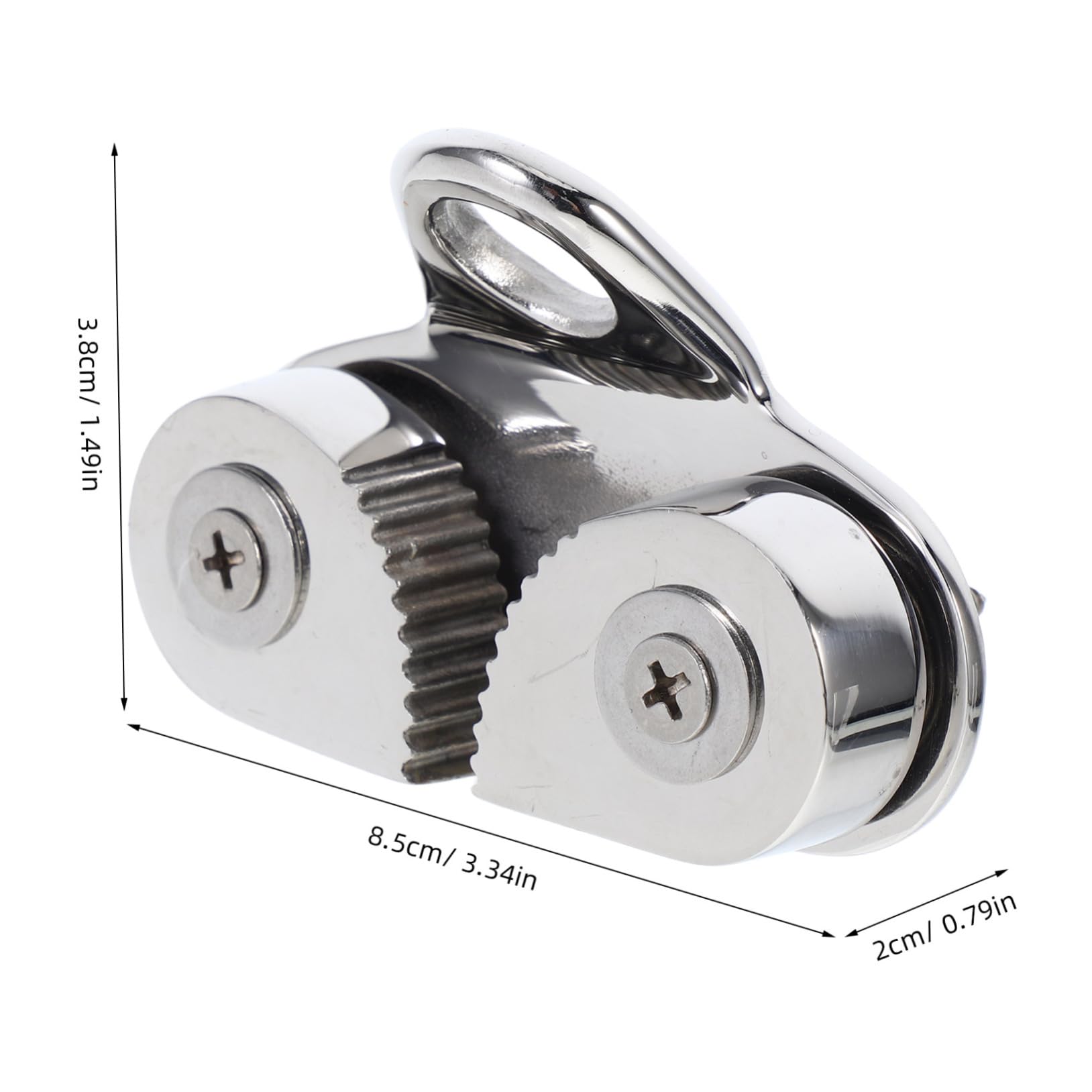 balacoo Stainless Steel Kayak Cleat Rope Clamp 316 Marine Grade Cam Cleat Fairlead for Kayak Tie Off Rail
