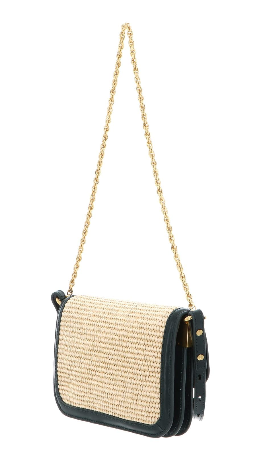 Ted Baker Twist Lock Detail Raffia Crossbody Bag S Mid Green