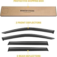 Vista 134 de Visera de ventana para Chevy Silverado 1500/GMC Sierra 1500/Avalanche/Suburban Crew Cab 2007-2013, protectores de lluvia, deflector de ventilación