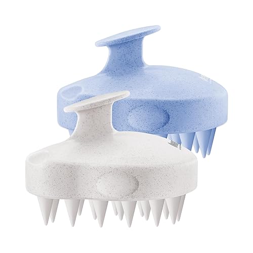 HEETA Masajeador de cuero cabelludo para el crecimiento del cabello, cerdas de silicona suaves para eliminar la caspa y aliviar la picazón,