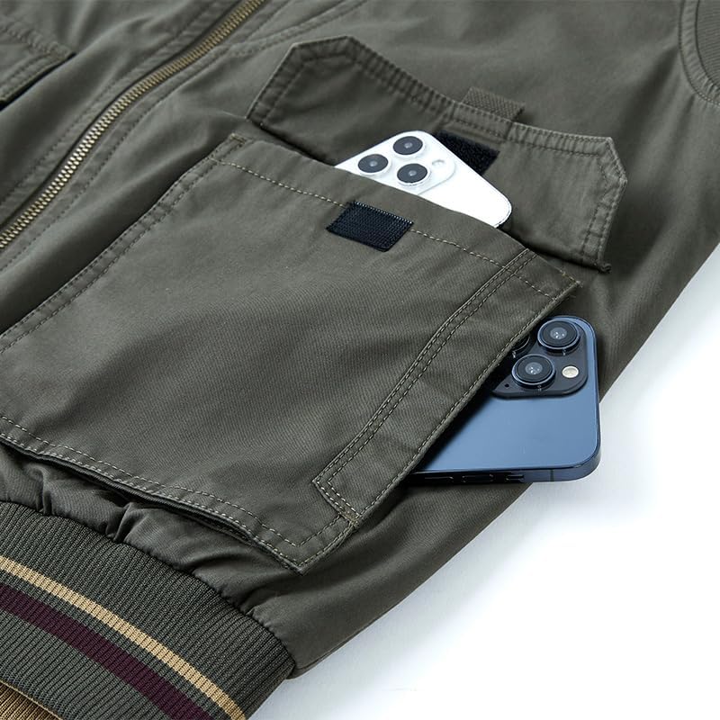 Men's 100% Cotton Reversible Travel Vest 9 Hidden Pockets Work Wear Gilet for Fishing and Hunting
