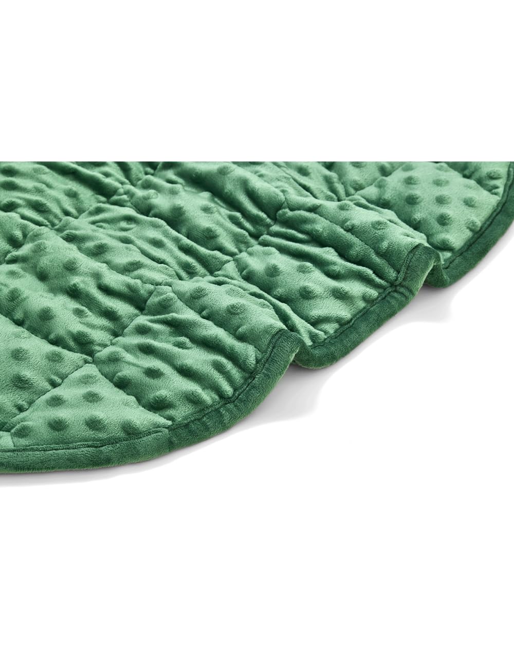 TONGDADA Manta de Regazo con Peso de 7 Libras para Adultos, relajación, Descansar, Tomar Siestas, Dormir y Viajar, Manta de Lujo con Peso Minky, Manta con Peso, Color Verde Oscuro, 29 x